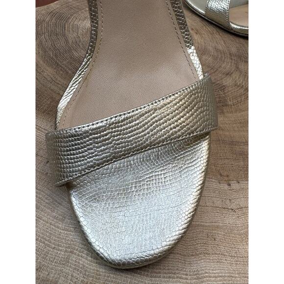 Via Spiga Gold Leather Open Toe Heels – Size 8M - Picture 8 of 11